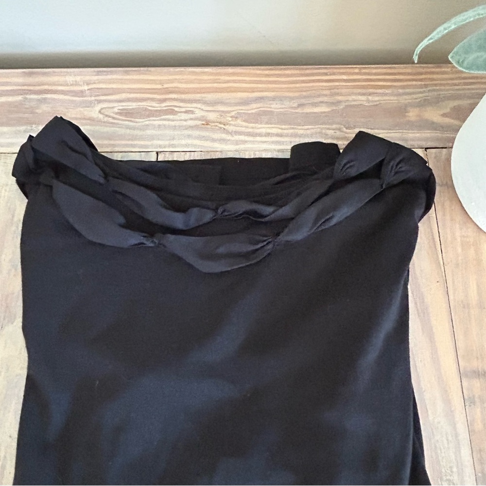 Talbots Black Top w/ Ruffle Detail✨ - Picture 3 of 6